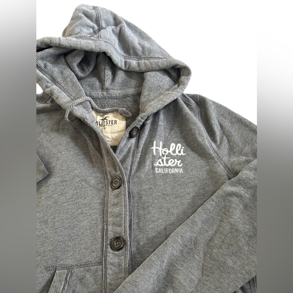 Youth Girl Hollister Button up Hoodie size Large 12/14